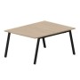 Arena ARN2TS128 OWNR (Светлый дуб/Черный) Составной стол на 2 рабочих места
