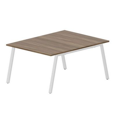 Arena ARN2TS128 WNBL (Орех/Белый) Составной стол на 2 рабочих места
