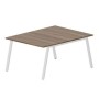 Arena ARN2TS128 WNBL (Орех/Белый) Составной стол на 2 рабочих места