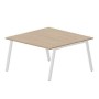 Arena ARN2TS147 OWBL (Светлый дуб/Белый) Составной стол на 2 рабочих места