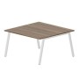 Arena ARN2TS147 WNBL (Орех/Белый) Составной стол на 2 рабочих места