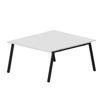 Arena ARN2TS148 BLNR (Белый/Черный) Составной стол на 2 рабочих места