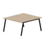 Arena ARN2TS148 OWNR (Светлый дуб/Черный) Составной стол на 2 рабочих места