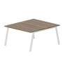 Arena ARN2TS148 WNBL (Орех/Белый) Составной стол на 2 рабочих места