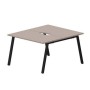 Arena ARN2TV127 TRNR (Тортора/Черный) Составной стол на 2 рабочих места, 2 эргономичных выреза