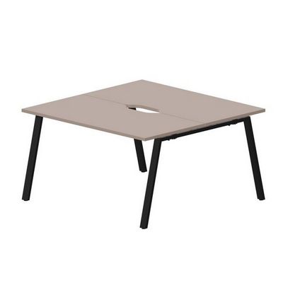 Arena ARN2TV147 TRNR (Тортора/Черный) Составной стол на 2 рабочих места, 2 эргономичных выреза