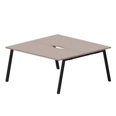 Arena ARN2TV168 TRNR (Тортора/Черный) Составной стол на 2 рабочих места, 2 эргономичных выреза