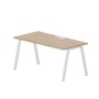 Arena ARNL168 OWBL (Светлый дуб/Белый) Стол, металлический аутлет