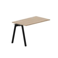 Arena ARNPG127 OWNR (Светлый дуб/Черный) Стол приставной, 2 громмета