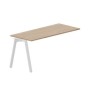 Arena ARNPG167 OWBL (Светлый дуб/Белый) Стол приставной, 2 громмета