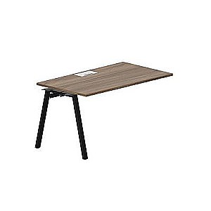 Арена ARNPL148 WDNR (Орех браун/Черный) Стол приставной, металлический аутлет