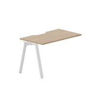 Arena ARNPV127 OWBL (Светлый дуб/Белый) Стол приставной с эргономичным вырезом