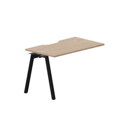 Arena ARNPV127 OWNR (Светлый дуб/Черный) Стол приставной с эргономичным вырезом
