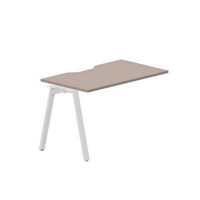 Arena ARNPV127 TRBL (Тортора/Белый) Стол приставной с эргономичным вырезом