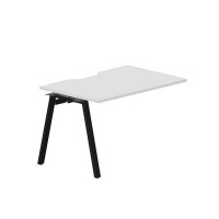 Arena ARNPV128 BLNR (Белый/Черный) Стол приставной с эргономичным вырезом