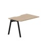 Arena ARNPV128 OWNR (Светлый дуб/Черный) Стол приставной с эргономичным вырезом