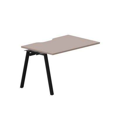 Arena ARNPV128 TRNR (Тортора/Черный) Стол приставной с эргономичным вырезом