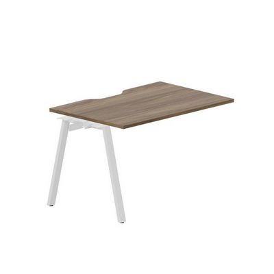 Arena ARNPV128 WNBL (Орех/Белый) Стол приставной с эргономичным вырезом