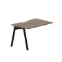 Arena ARNPV128 WNNR (Орех/Черный) Стол приставной с эргономичным вырезом