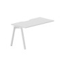 Arena ARNPV147 BLBL (Белый/Белый) Стол приставной с эргономичным вырезом