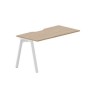 Arena ARNPV147 OWBL (Светлый дуб/Белый) Стол приставной с эргономичным вырезом