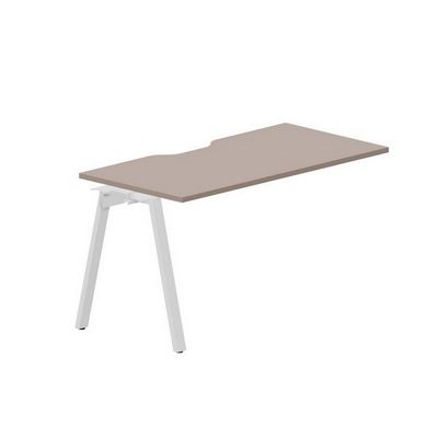 Arena ARNPV147 TRBL (Тортора/Белый) Стол приставной с эргономичным вырезом