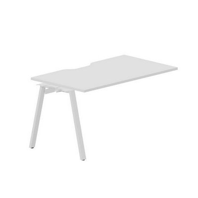 Arena ARNPV148 BLBL (Белый/Белый) Стол приставной с эргономичным вырезом