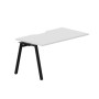 Arena ARNPV148 BLNR (Белый/Черный) Стол приставной с эргономичным вырезом