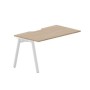 Arena ARNPV148 OWBL (Светлый дуб/Белый) Стол приставной с эргономичным вырезом