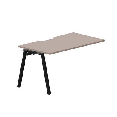 Arena ARNPV148 TRNR (Тортора/Черный) Стол приставной с эргономичным вырезом