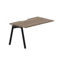 Arena ARNPV148 WNNR (Орех/Черный) Стол приставной с эргономичным вырезом