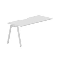 Arena ARNPV167 BLBL (Белый/Белый) Стол приставной с эргономичным вырезом