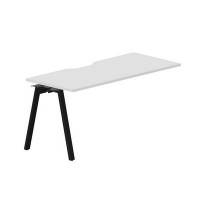 Arena ARNPV167 BLNR (Белый/Черный) Стол приставной с эргономичным вырезом