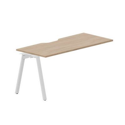 Arena ARNPV167 OWBL (Светлый дуб/Белый) Стол приставной с эргономичным вырезом