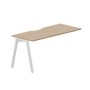 Arena ARNPV167 OWBL (Светлый дуб/Белый) Стол приставной с эргономичным вырезом