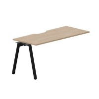 Arena ARNPV167 OWNR (Светлый дуб/Черный) Стол приставной с эргономичным вырезом