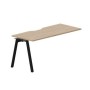 Arena ARNPV167 OWNR (Светлый дуб/Черный) Стол приставной с эргономичным вырезом