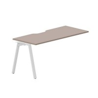 Arena ARNPV167 TRBL (Тортора/Белый) Стол приставной с эргономичным вырезом