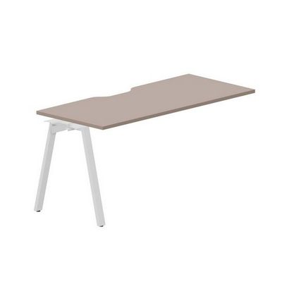 Arena ARNPV167 TRBL (Тортора/Белый) Стол приставной с эргономичным вырезом