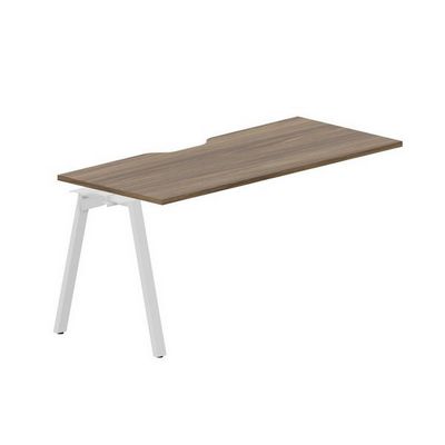 Arena ARNPV167 WNBL (Орех/Белый) Стол приставной с эргономичным вырезом