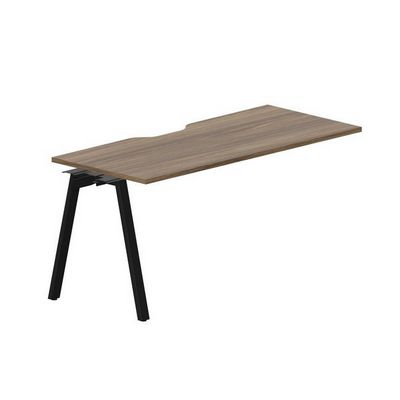 Arena ARNPV167 WNNR (Орех/Черный) Стол приставной с эргономичным вырезом