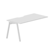 Arena ARNPV168 BLBL (Белый/Белый) Стол приставной с эргономичным вырезом