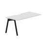 Arena ARNPV168 BLNR (Белый/Черный) Стол приставной с эргономичным вырезом
