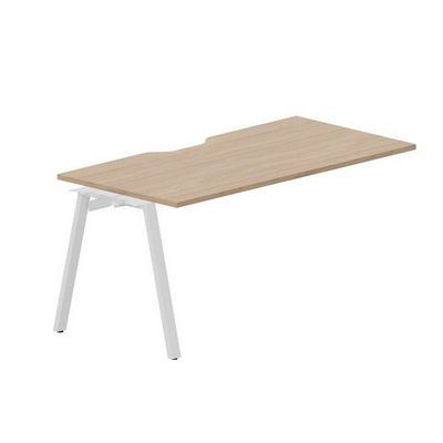 Arena ARNPV168 OWBL (Светлый дуб/Белый) Стол приставной с эргономичным вырезом