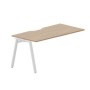 Arena ARNPV168 OWBL (Светлый дуб/Белый) Стол приставной с эргономичным вырезом