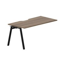 Arena ARNPV168 OWNR (Светлый дуб/Черный) Стол приставной с эргономичным вырезом