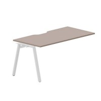 Arena ARNPV168 TRBL (Тортора/Белый) Стол приставной с эргономичным вырезом