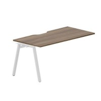 Arena ARNPV168 WNBL (Орех/Белый) Стол приставной с эргономичным вырезом