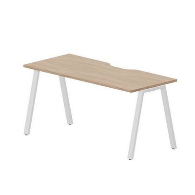 Arena ARNV167 OWBL (Светлый дуб/Белый) Стол с эргономичным вырезом