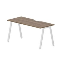 Arena ARNV167 WNBL (Орех/Белый) Стол с эргономичным вырезом